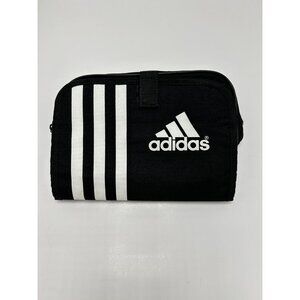 Adidas Toiletry Travel Bag Case Bathroom Hanger Black White Stripes Organizer
